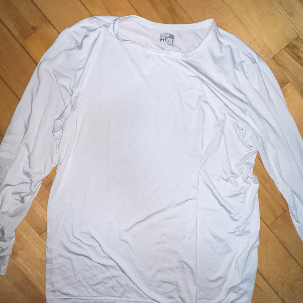 Men's White Drifit Long Sleeve Shirt